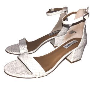Steve Madden Snakeskin White Sandals